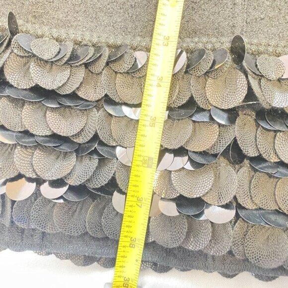 Tory Burch A-Line Wool Dress With Large Sequin Hem Detail Size Large - Picture 15 of 15